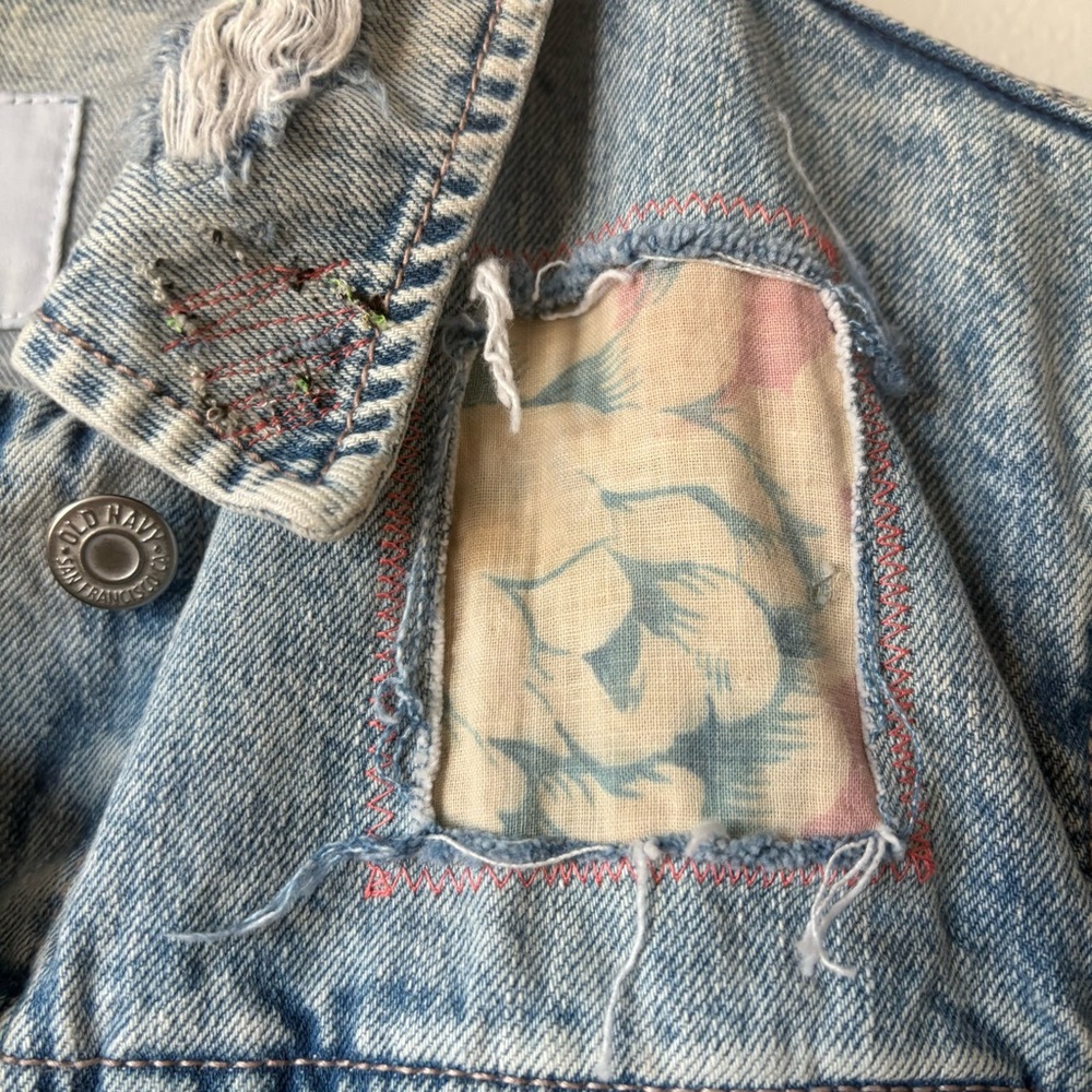 Upcycled Old Navy Patchwork Jean Jacket - Picture 7 of 15